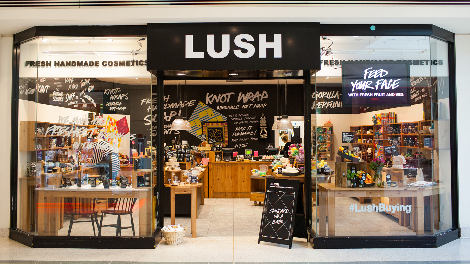 You can't go wrong with anything at this place! Lush is filled with Bath bombs, Sugar scrubs and all sorts of goodies. 