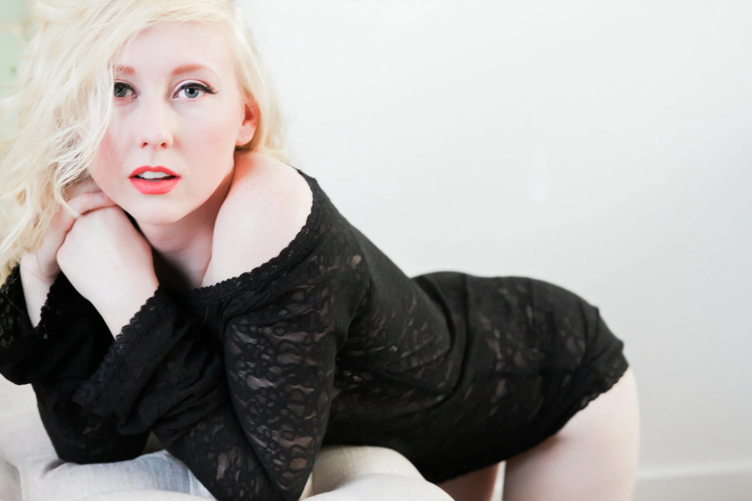 Oklahoma Boudoir Photographer:  little lace dress 