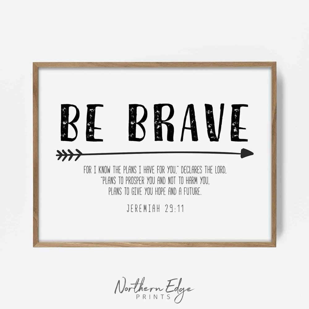 Be Brave Wall Art Digital Downloads