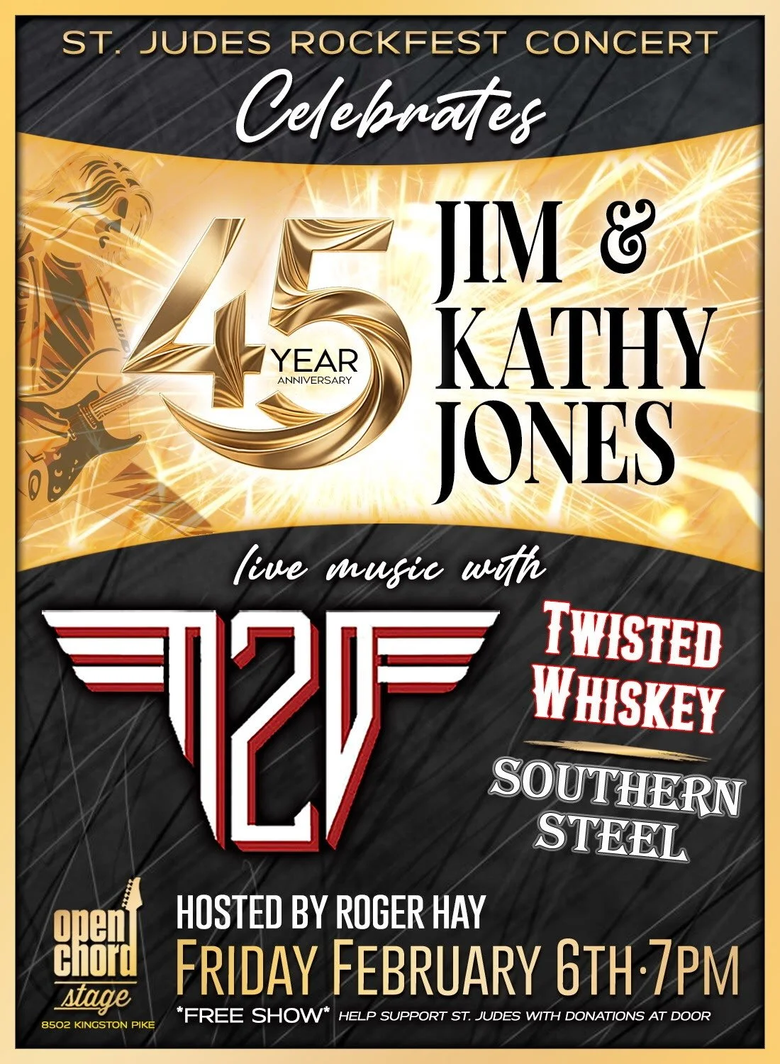 St. Judes Rockfest Concert | N2O | Twisted Whiskey | Southern Steel