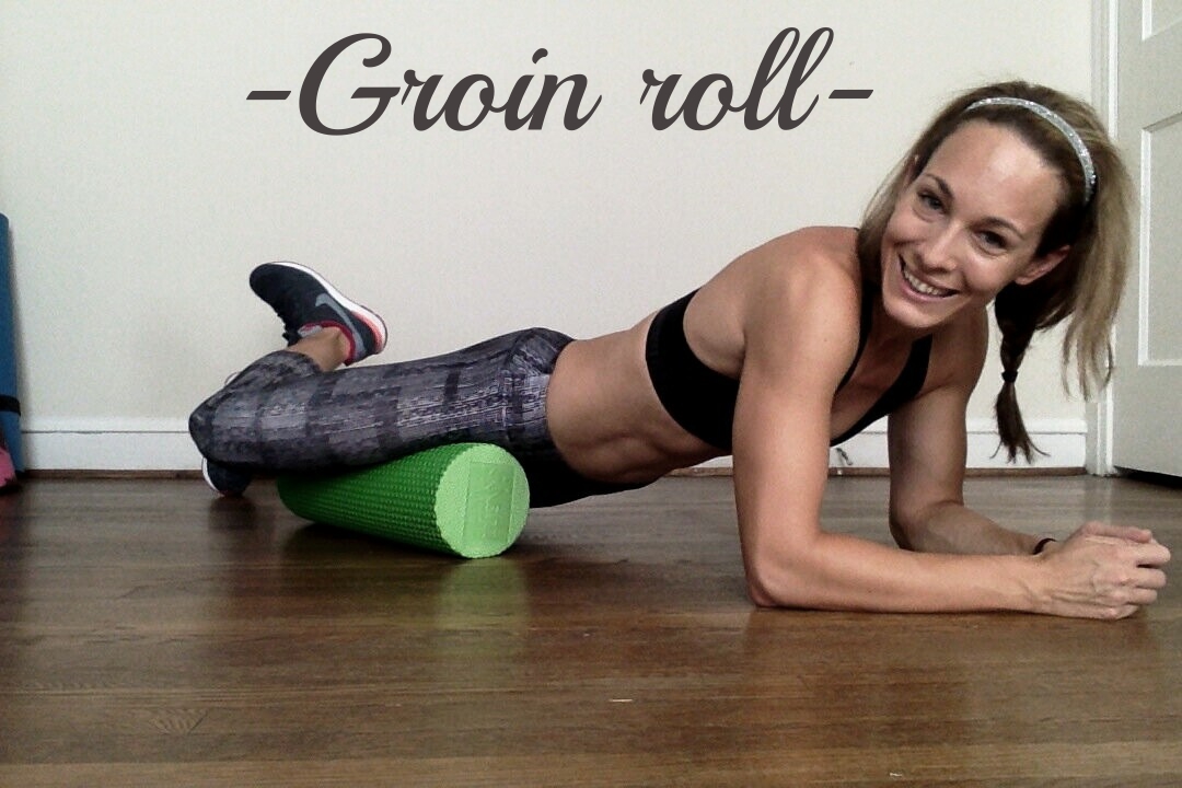Place a foam roller parallel to your body. Let the inner portion of your thigh rest on the top of the roller. Roll your body until the roller reaches your pelvis. Then roll back and forth. 