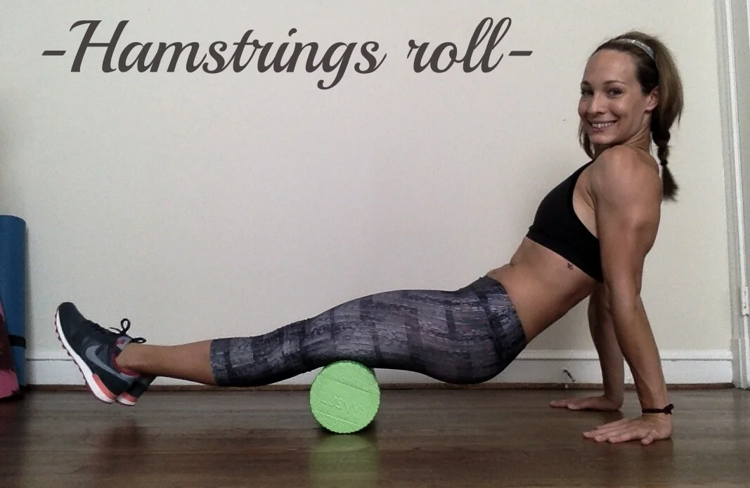 With foam roller under your knees (or just one knee) roll your body forward until the roller reaches your glutes. Then roll back and forth. 