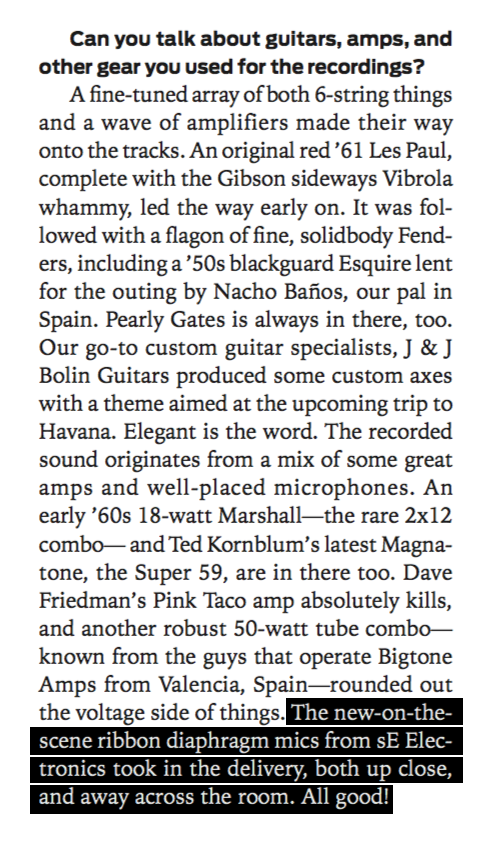 Guitar Player Magazine (p.66, February 2016 issue)
