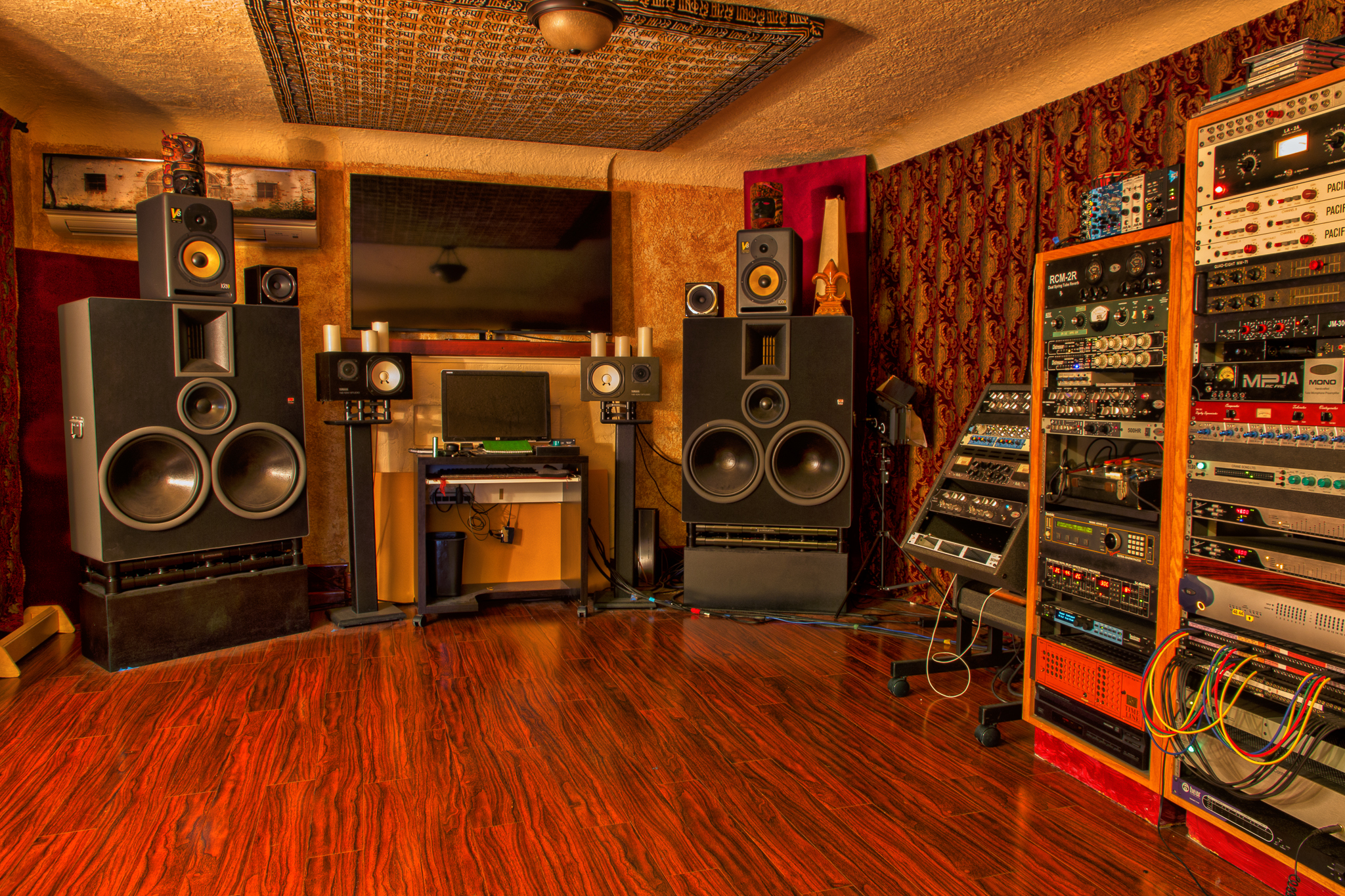 The control room at Ronan's Los Angeles-based studio.