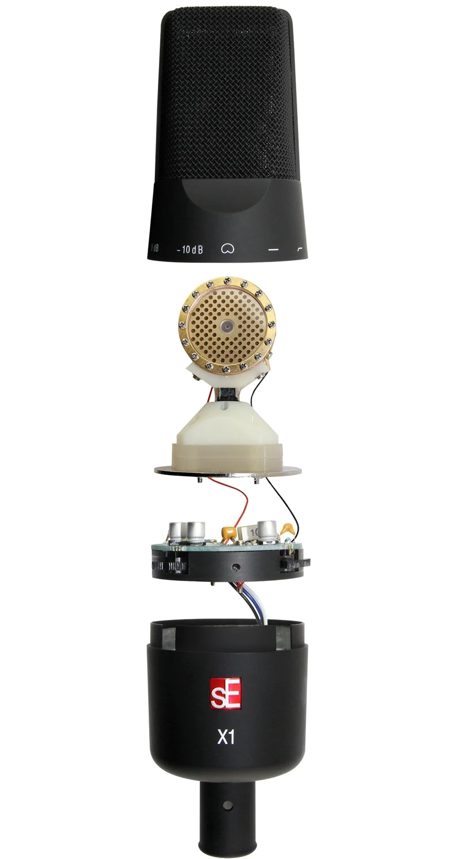 The X1's hand-built capsule is the heart of the mic.
