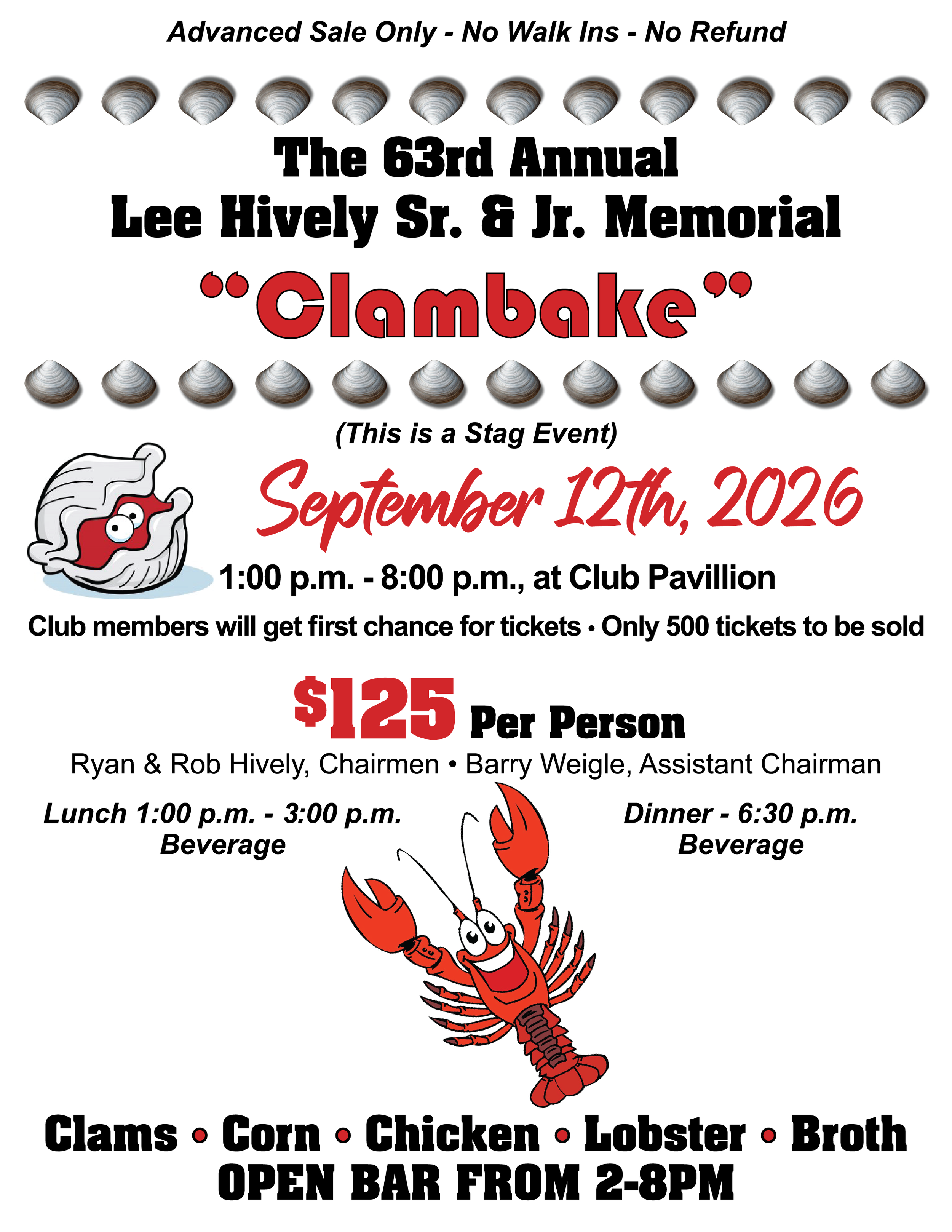 63rd Annual Clambake