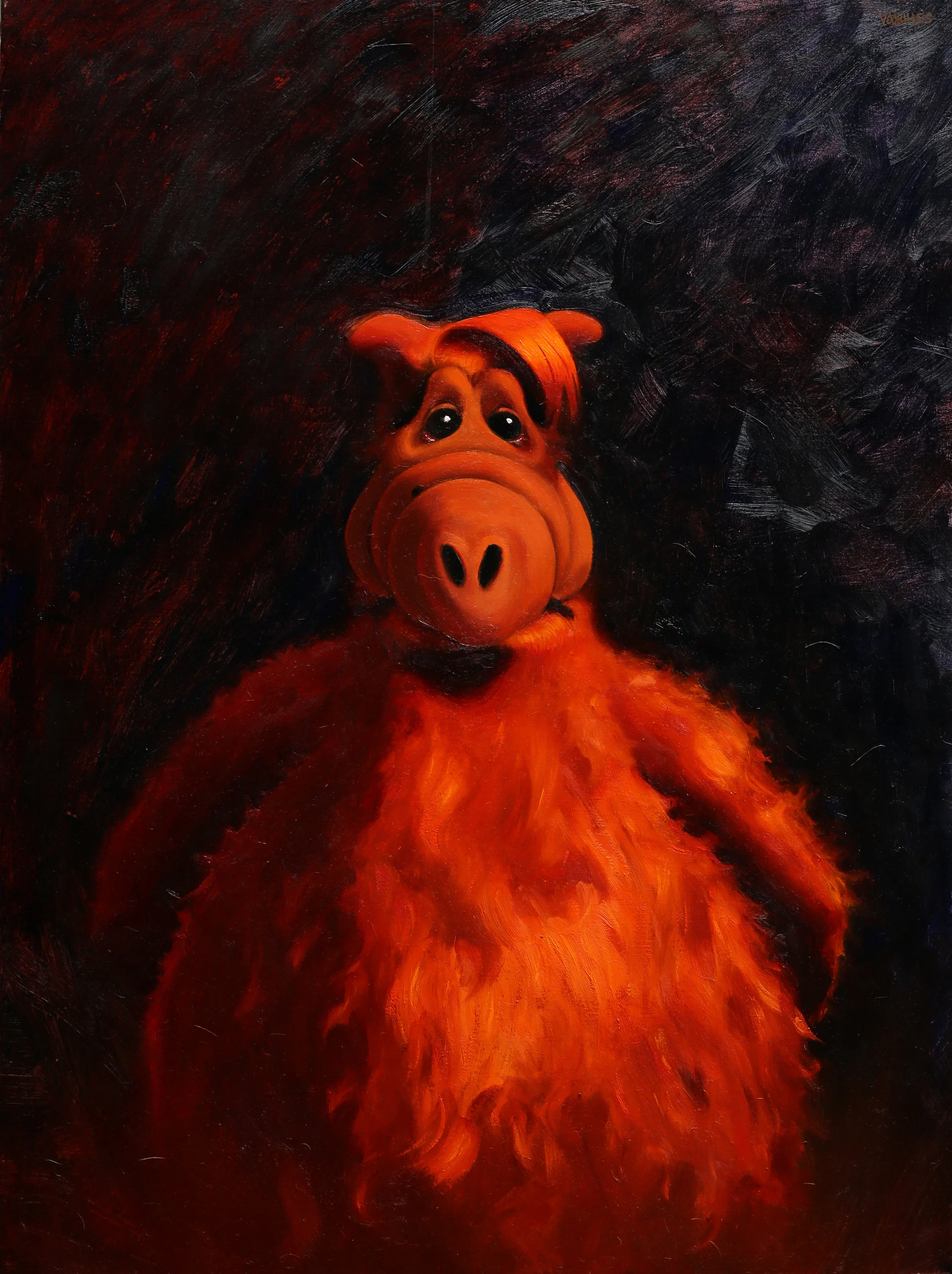 Sad Alf oil on canvas 40 x 30 inches