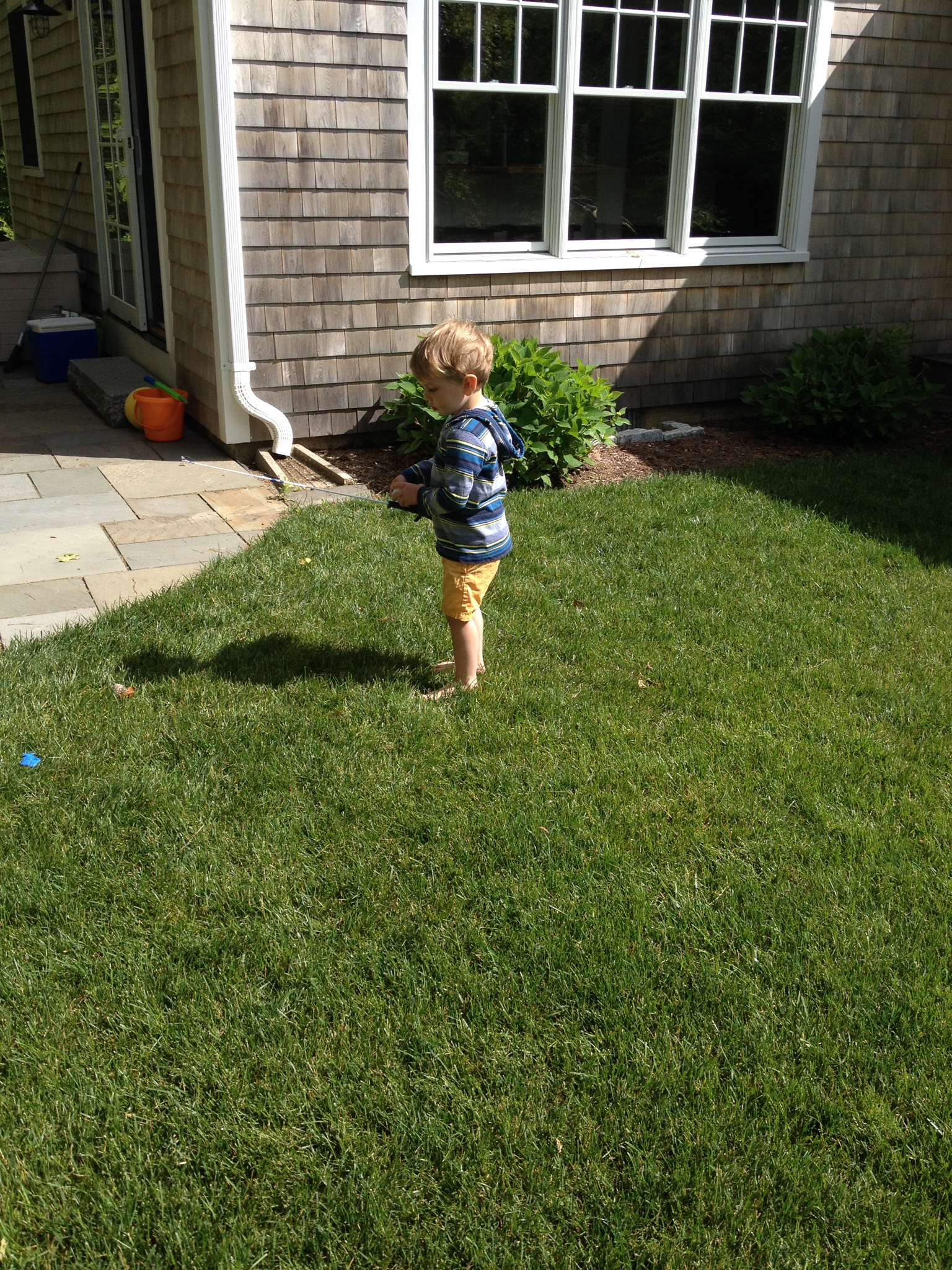 A beautiful lawn - perfect for fishing ;)