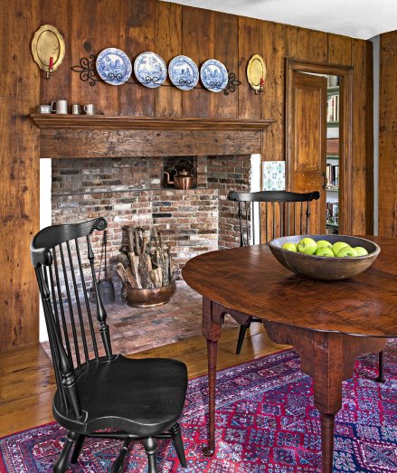 One of the 5 fireplaces in the Solomon Townsend house.