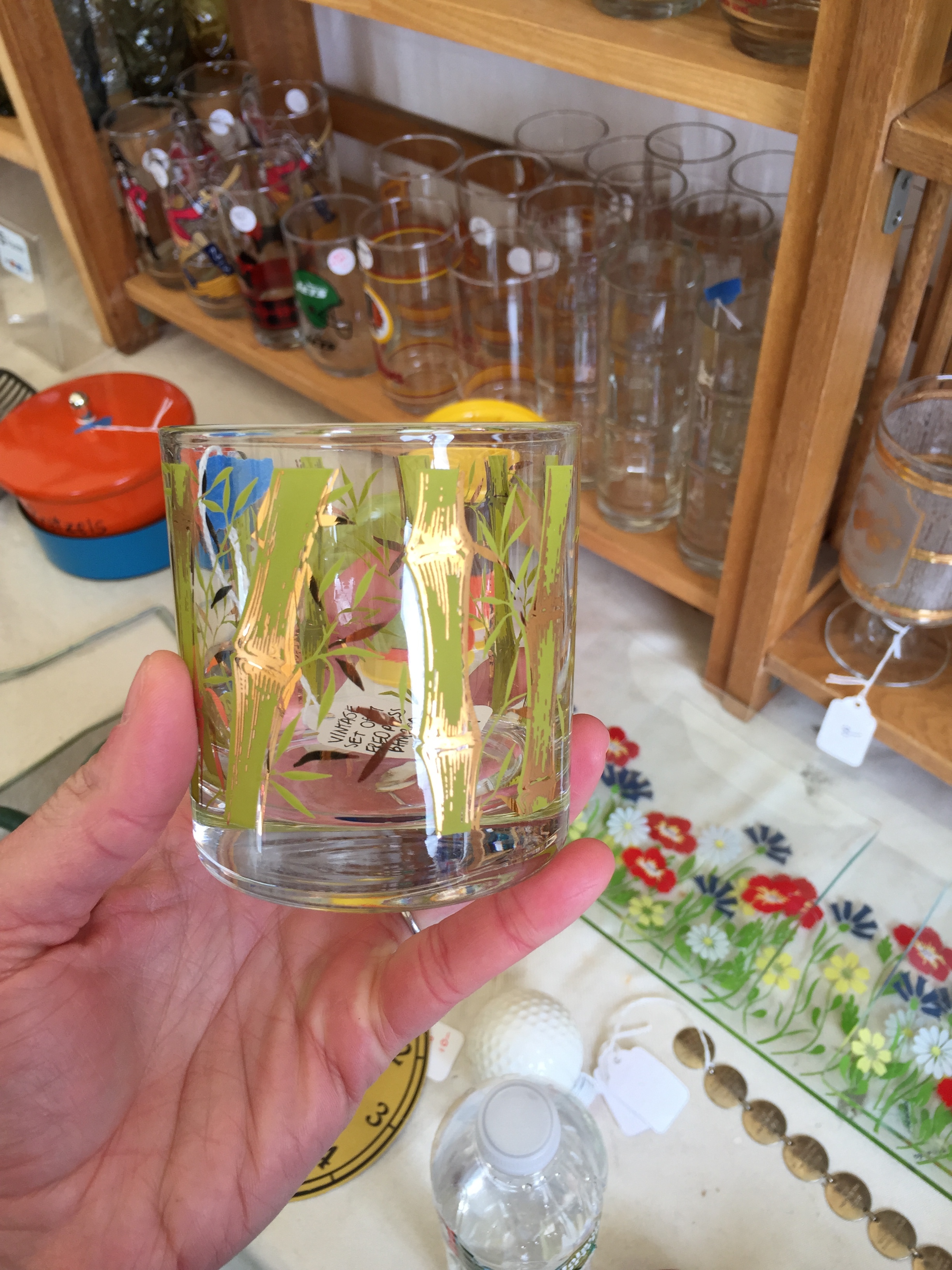 I loved these bamboo rocks glasses. Very Mad Men!