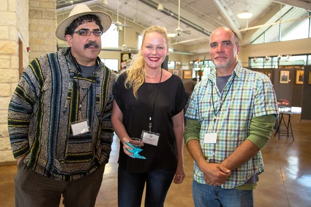 With award winners Robert Wilkins and Patrick Saunders. Patrick and his wife live in an airstream and travel the country following the Plein Air painting circuit. You can follow them on Instagram @pleinairstreaming. Photo credit: Debbie Slangal