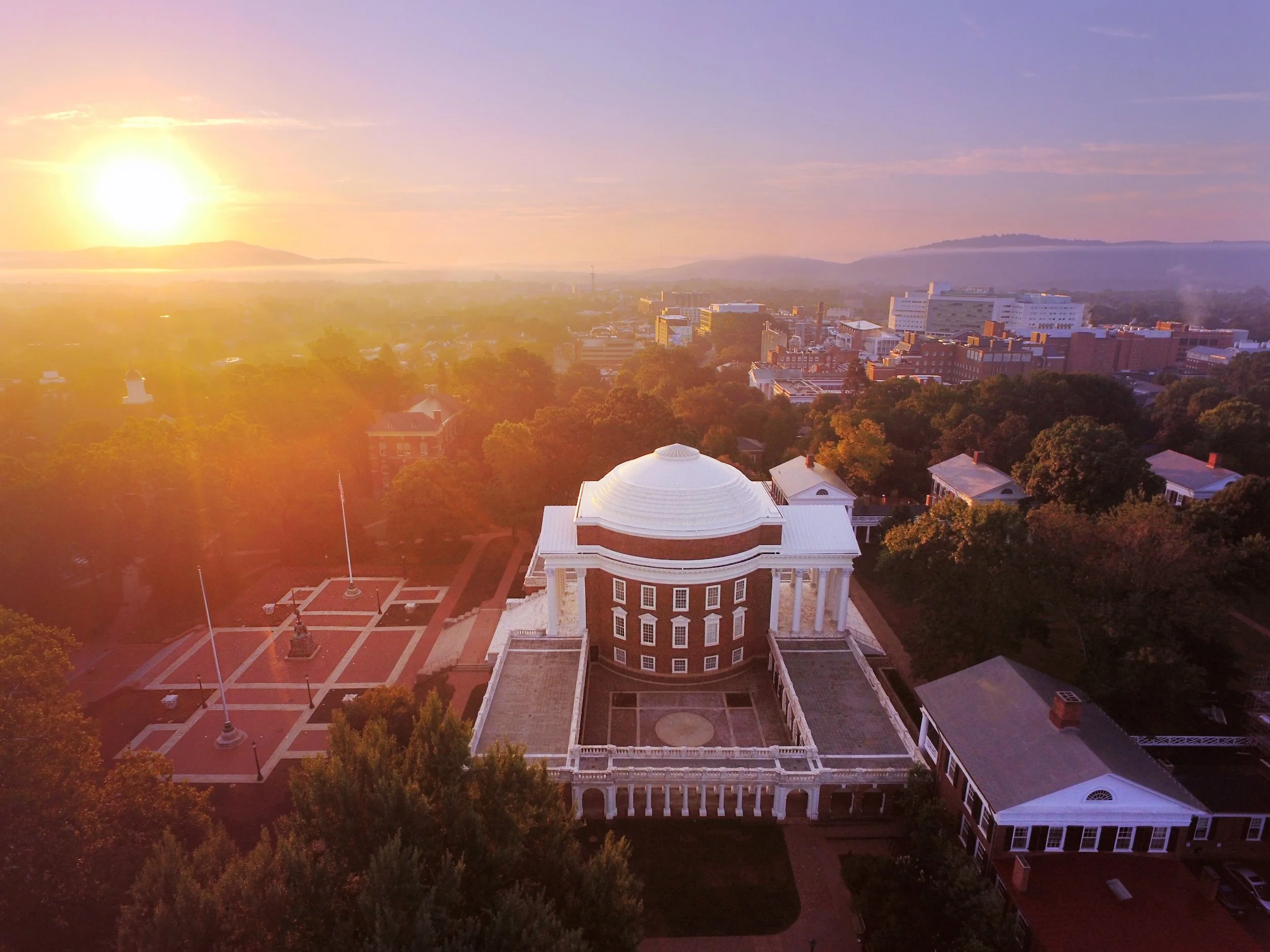 Sunrise Over University of Virginia Grounds