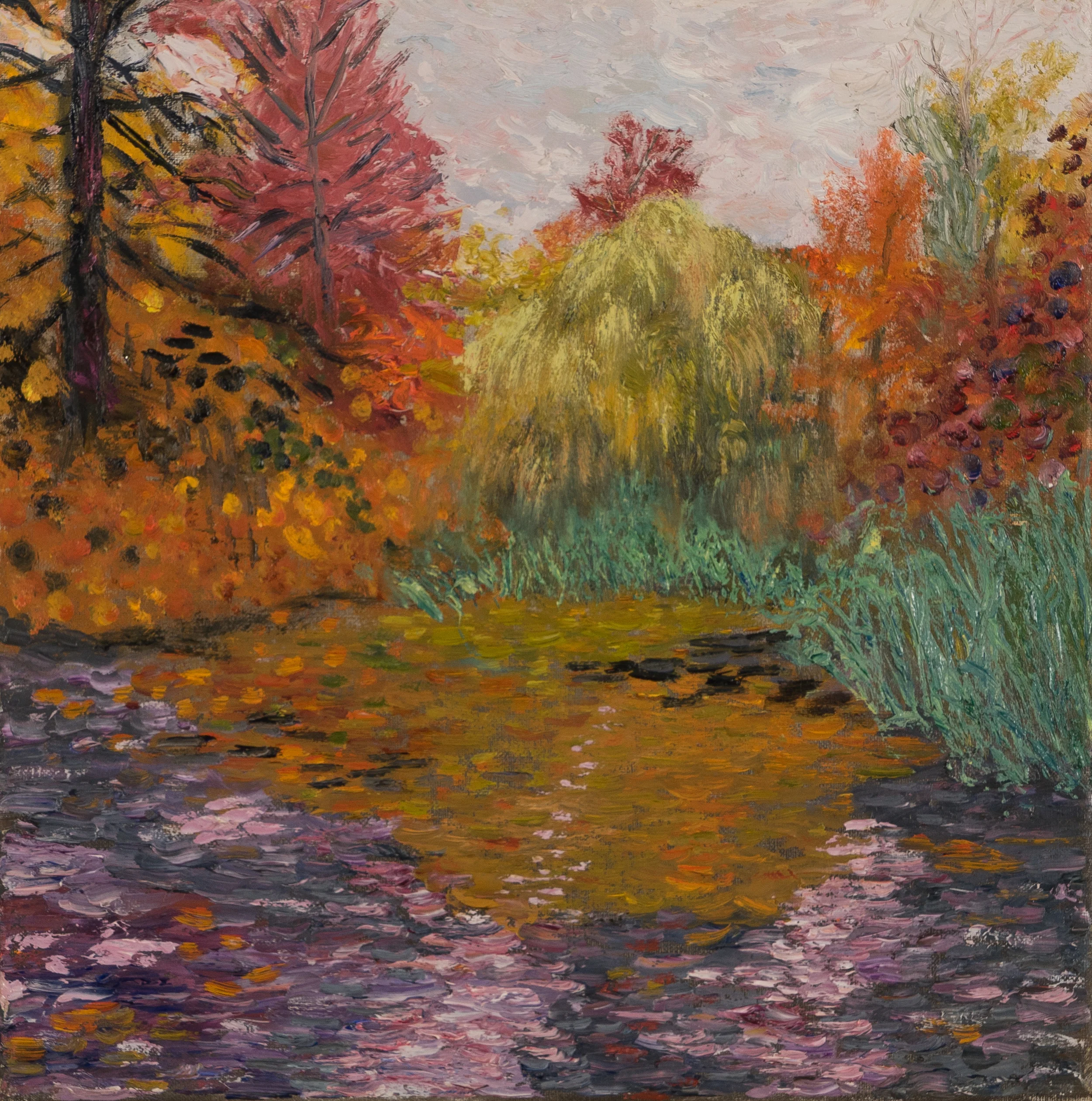   Autumn Takes Center Stage, 2012 oil on canvas 12" x 12" &nbsp; &nbsp;  