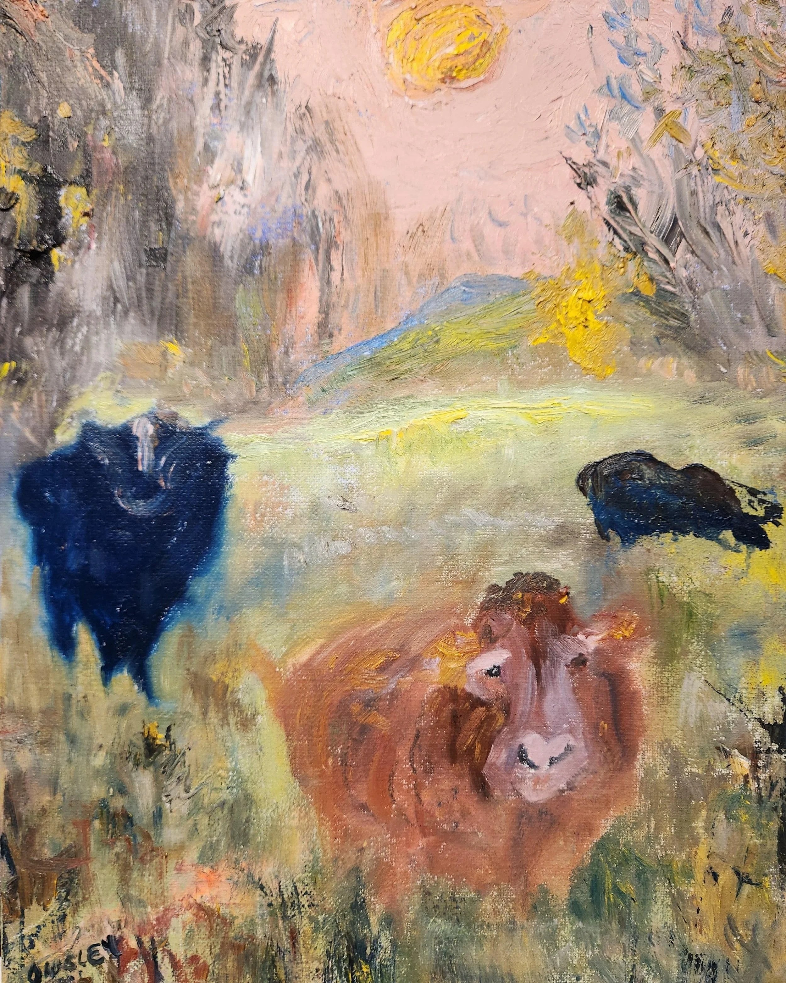 Last Night I Dreamt I Was a Cow, 2019, oil on canvas, 11" x 14" (NFS)