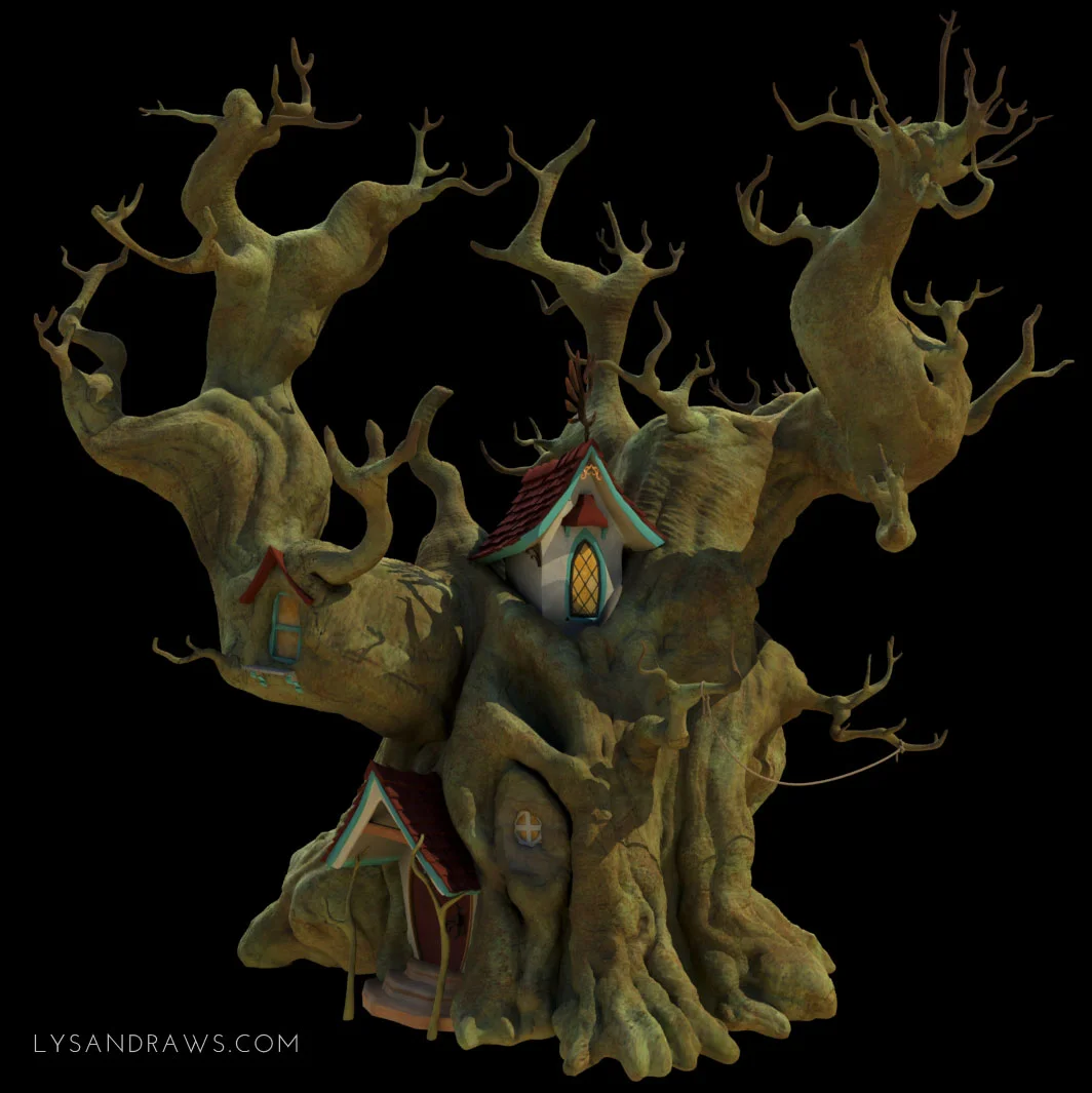 "Cloud Collector" (treehouse concept, model, textures, lighting)