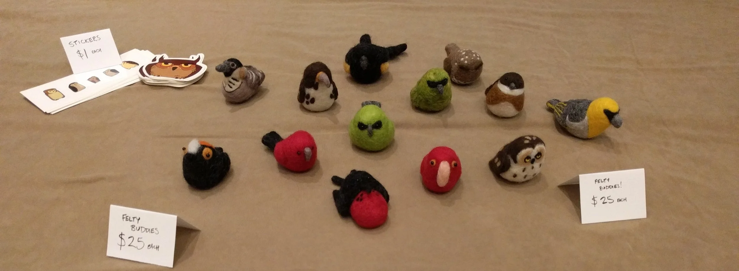Table display at Hawaii Bird Festival, September 2017