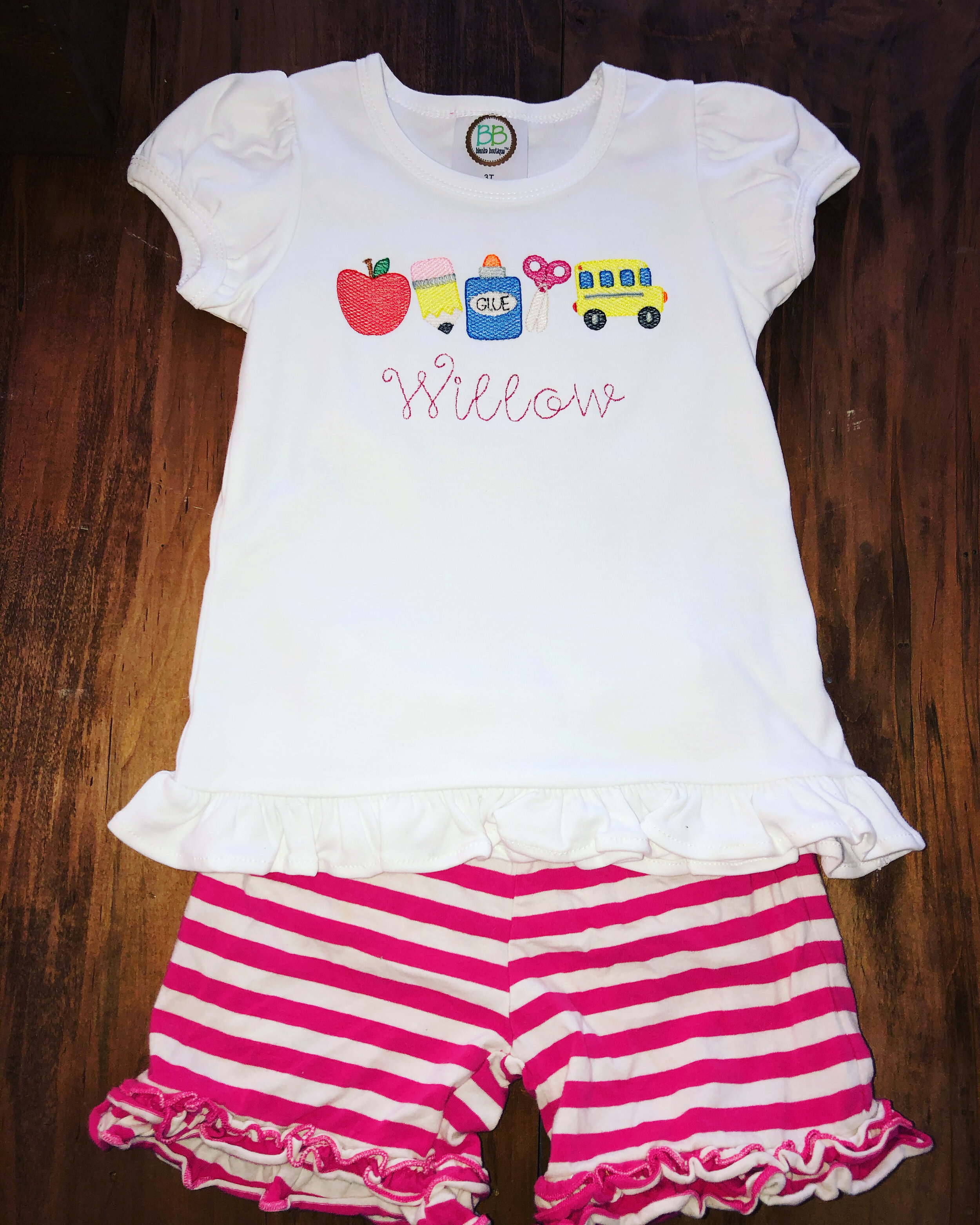 Applique back to school shirt 