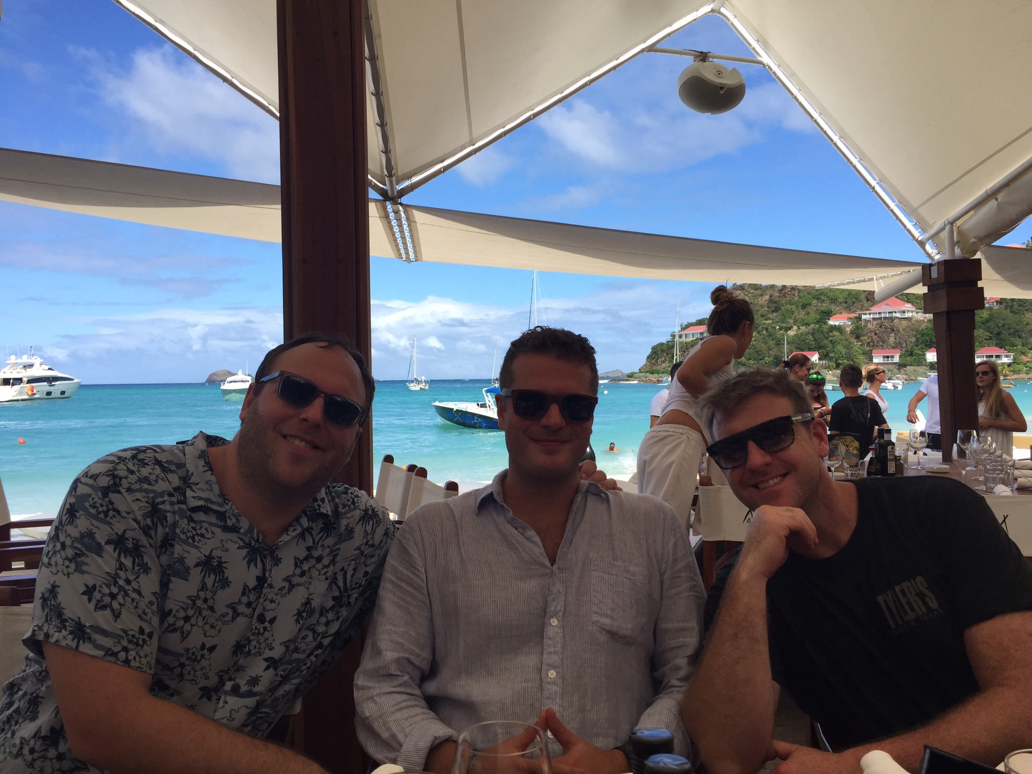 Da Boyz... Ben, Jay, and Zach... paradise at their backs. 