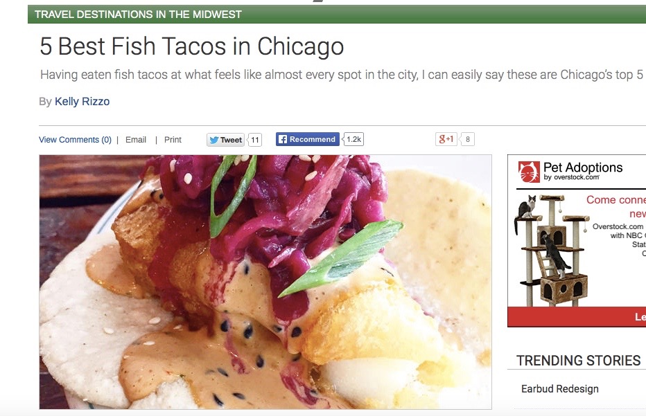 NBC Chicago- 5 Best Fish Tacos