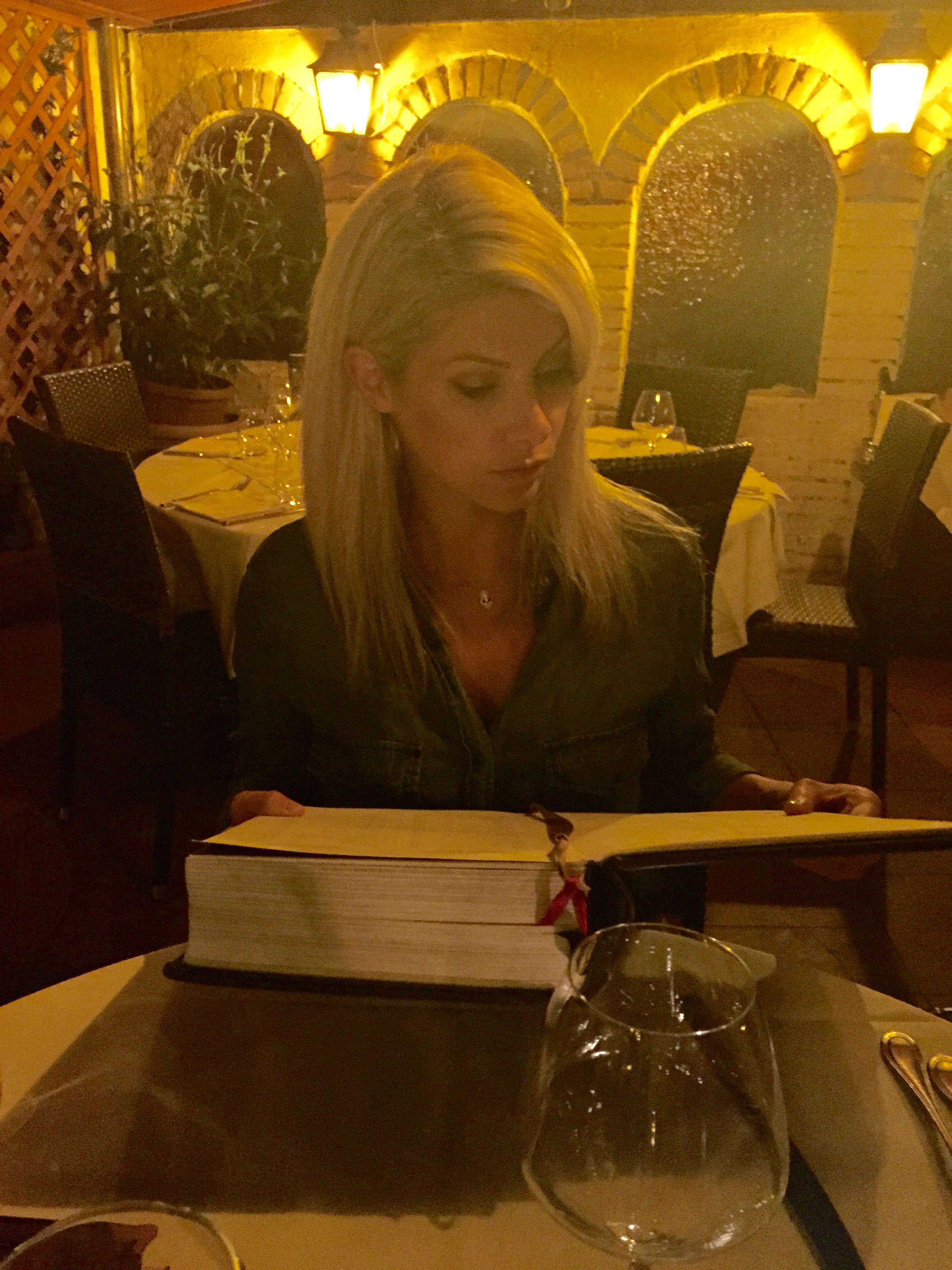 The wine list at Antica Pesa!