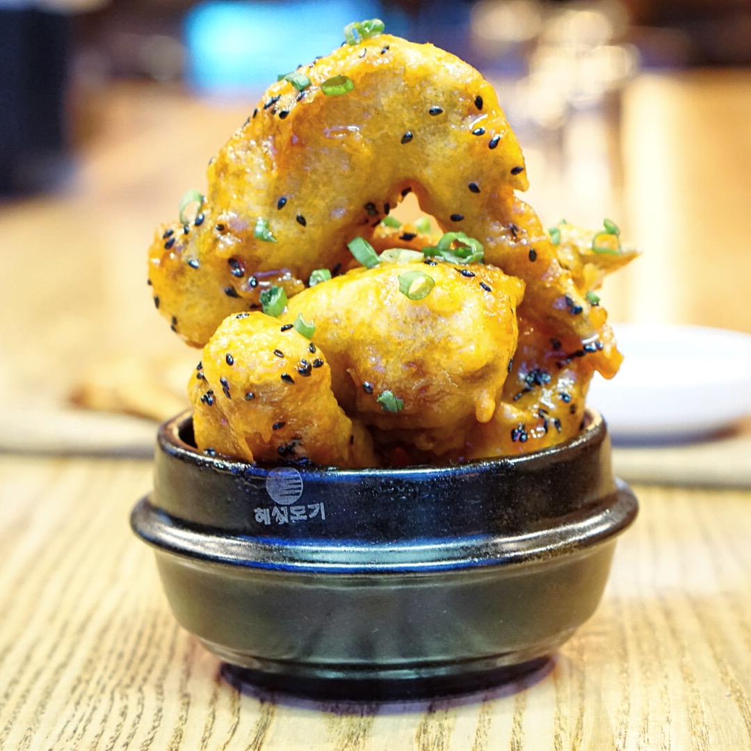 These chicken wings were MASSIVE and coated in a tangy and spicy orange-y honey sriracha sauce. They were undoubtedly some of the best wings I've ever had. 