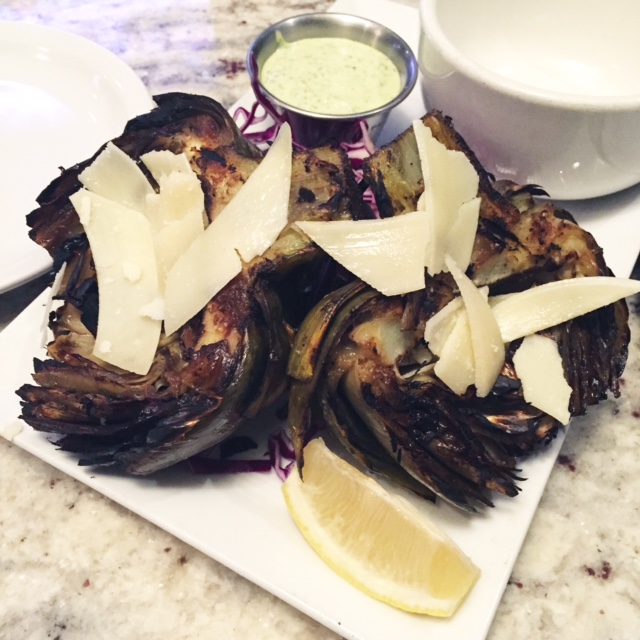 Grilled artichoke at Centrale Kitchen and Bar