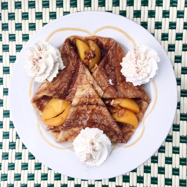 Creme Brûlée crepes at Midtown Creperie made with apples and cinnamon. 