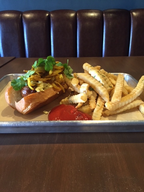 Abundantly flavorful spiced lamb sausage at Little Tart.