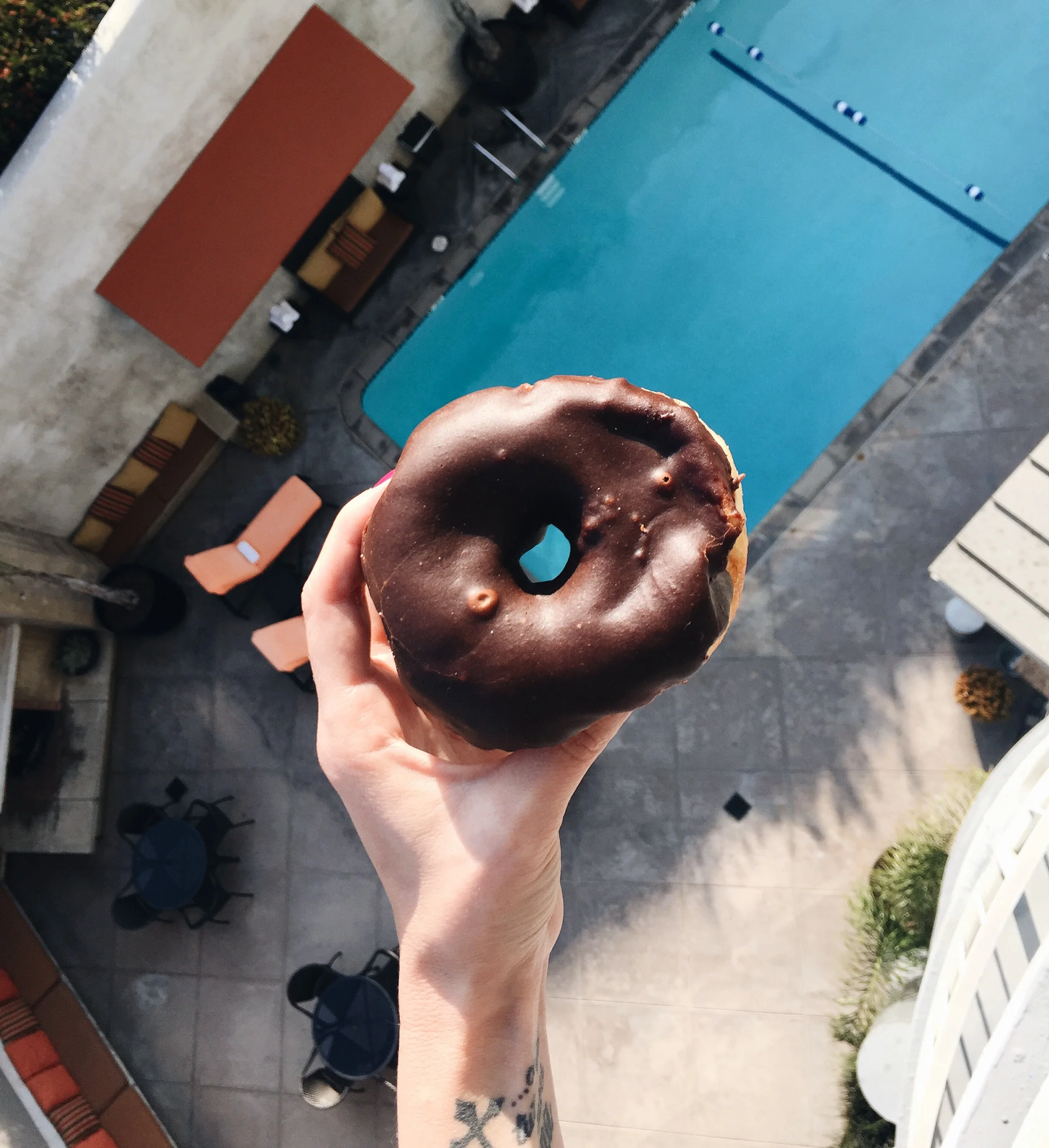 The donuts that were waiting for me upon check-in make for a beautiful view.