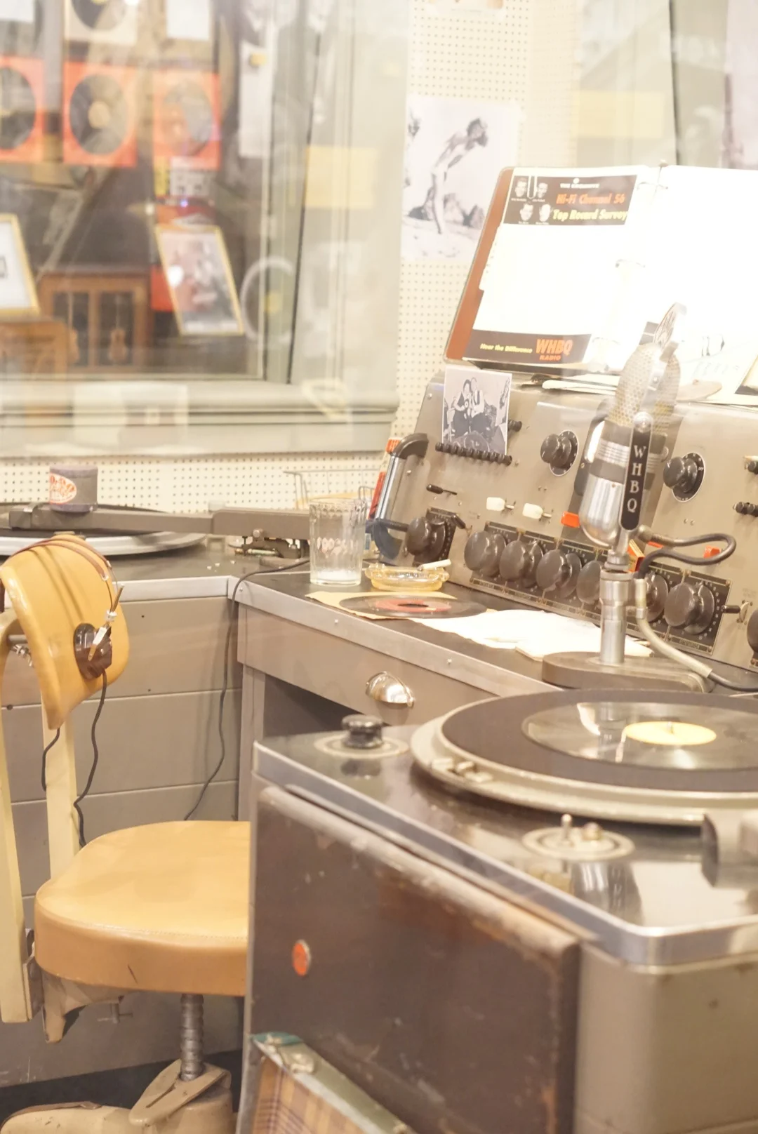 This is the original broadcast booth where "Daddy-O" Dewey Phillips hosted his groundbreaking radio show from 1953-1959. This is also where he played Elvis' "That's Alright" for the very first time.