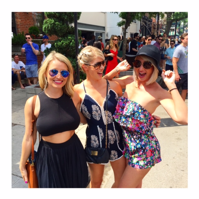 Me with my girlfriends, Katie Stenson and Jaclyn Swartz, at Wells. St. Art Fest 2 years ago