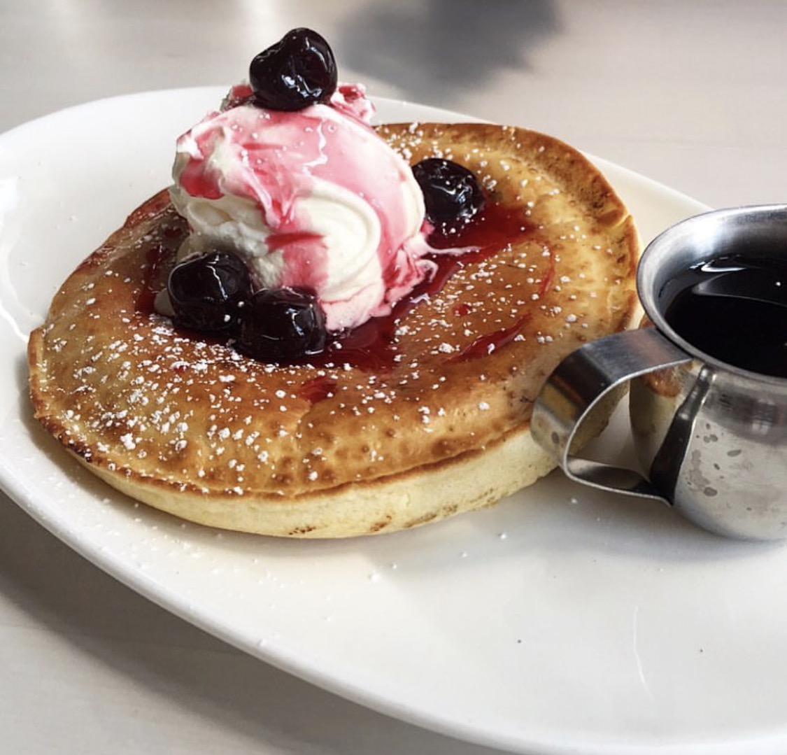 Wood fired brunch pancakes- courtesy of Forno Rosso pizzeria Instagram