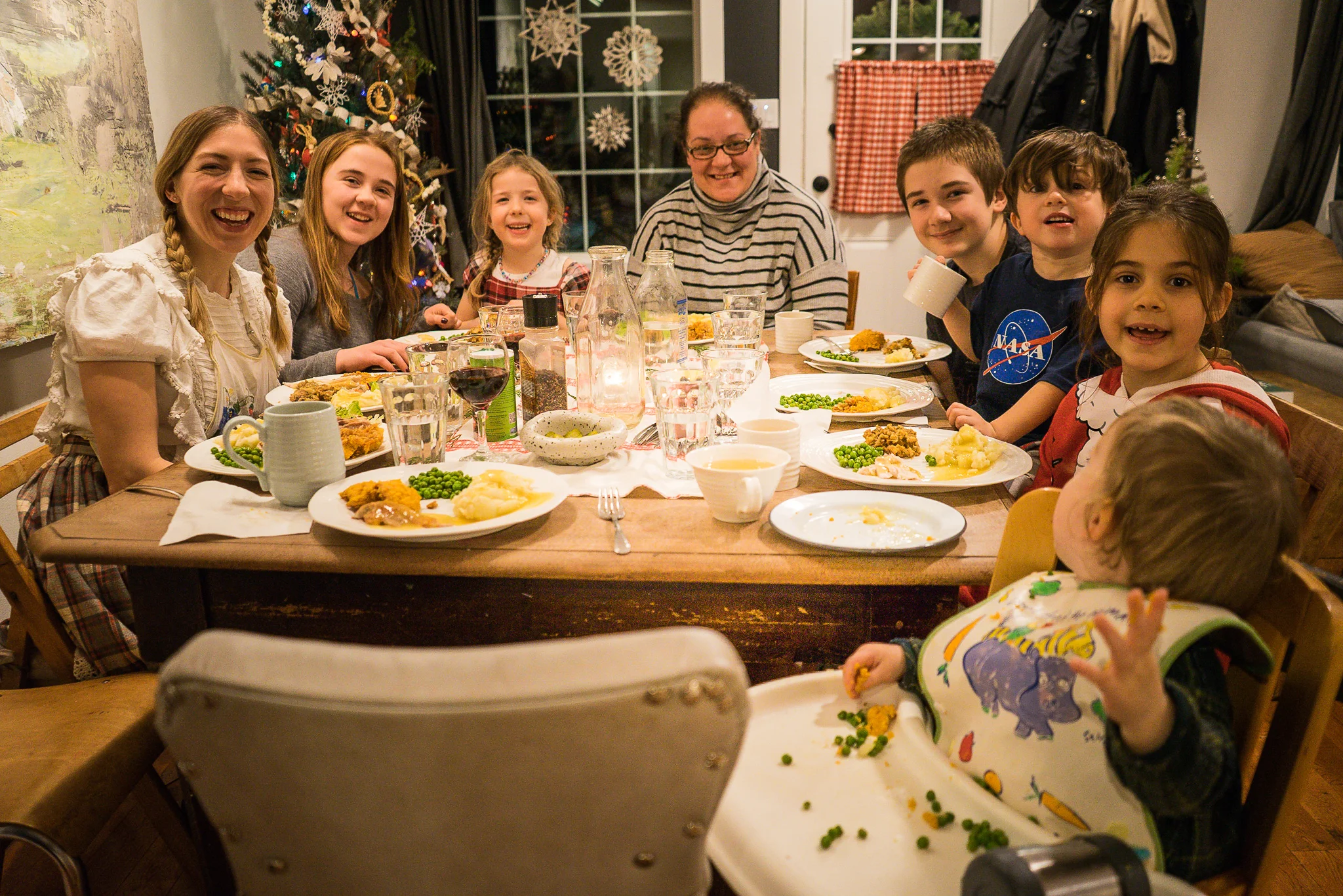 Christmas Day! Everybody feeling better! They brought over a delicious Turkey.