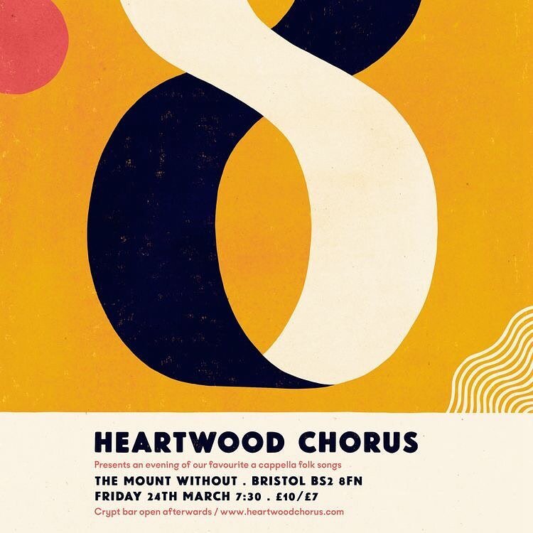 The wonderful @heartwoodchorus who I&rsquo;m honoured to be a part of are performing at the Mount Without in Bristol on Friday the 24th of this month. If you&rsquo;re local to the area and are a fan of choral folk music then it&rsquo;s a must! Visit 