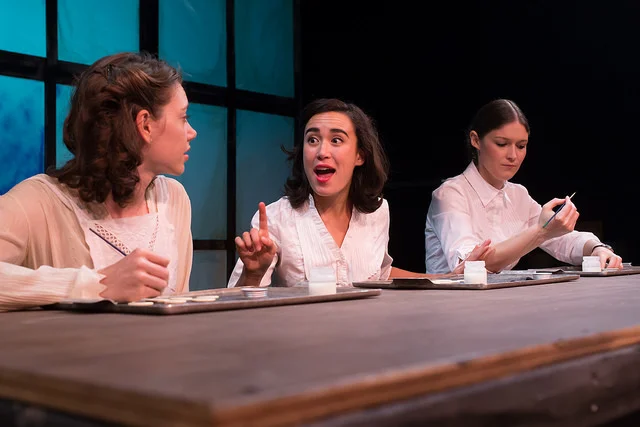 Erin Eva Butcher, Kathleen Lewis, and Kristen Heider in RADIUM GIRLS by D.W. Gregory, directed by Lindsay Eagle. September 4-9, 2015. Produced by Flat Earth Theatre. Photo by Jake Scaltreto. 