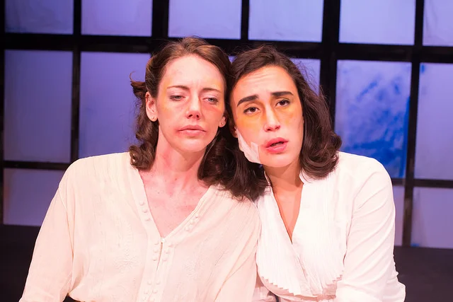 Erin Eva Butcher and Kathleen Lewis in RADIUM GIRLS by D.W. Gregory, directed by Lindsay Eagle. September 4-9, 2015. Produced by Flat Earth Theatre. Photo by Jake Scaltreto. 