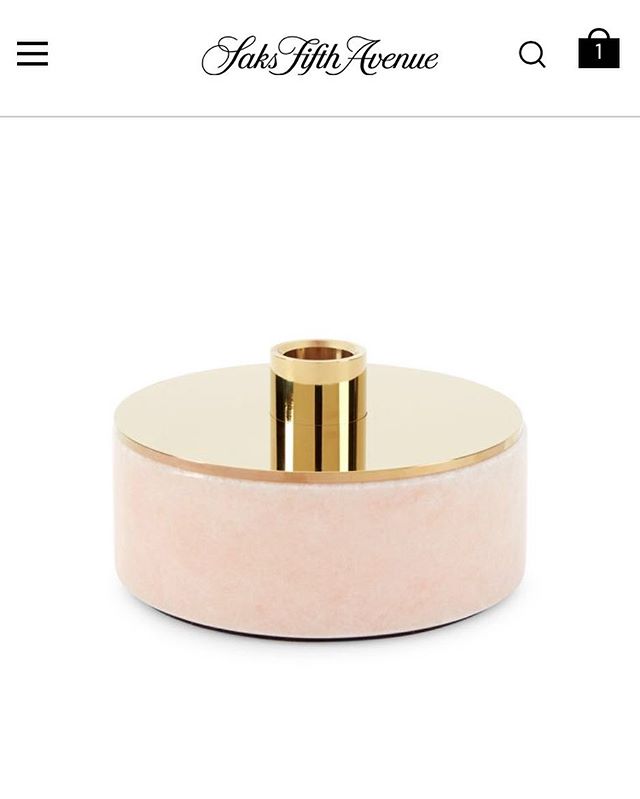 A #pink edition of the Cache candle holder I designed for @rollandhill is now available exclusively from @saks. Just in time for #valentines ...