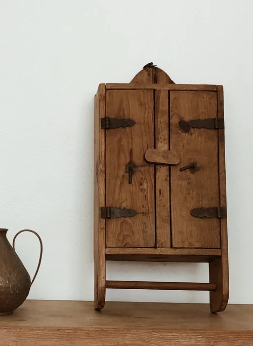 Primitive Wall Cabinet Counter Space