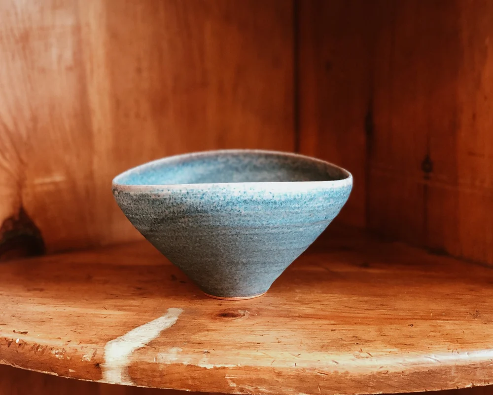 Blue Copper Glaze Bowl — counter-space