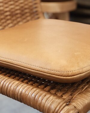 Leather Cushion 13 Square Counter, Leather Seat Pads