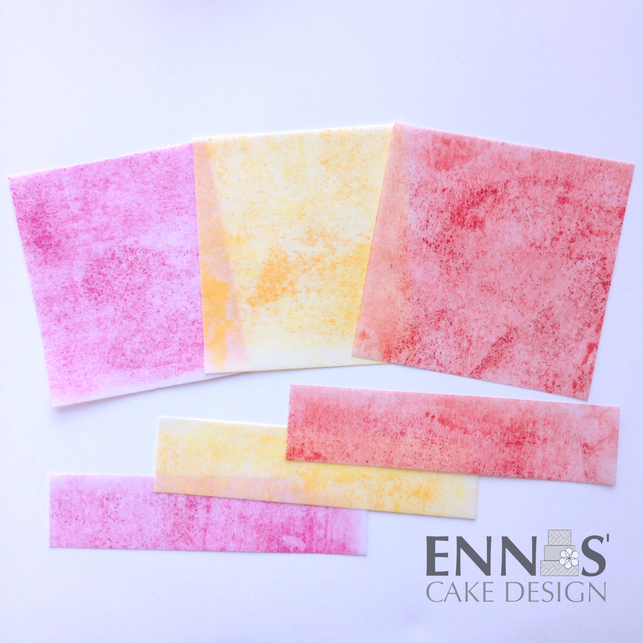 New way to color Wafer Paper — Ennas' Cake Design
