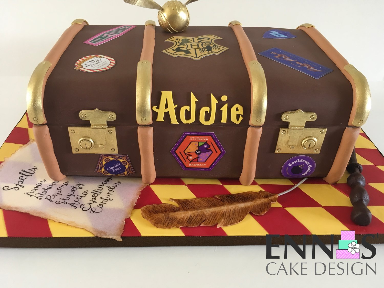 Harry Potter Trunk Cake Video Tutorial — Ennas' Cake Design