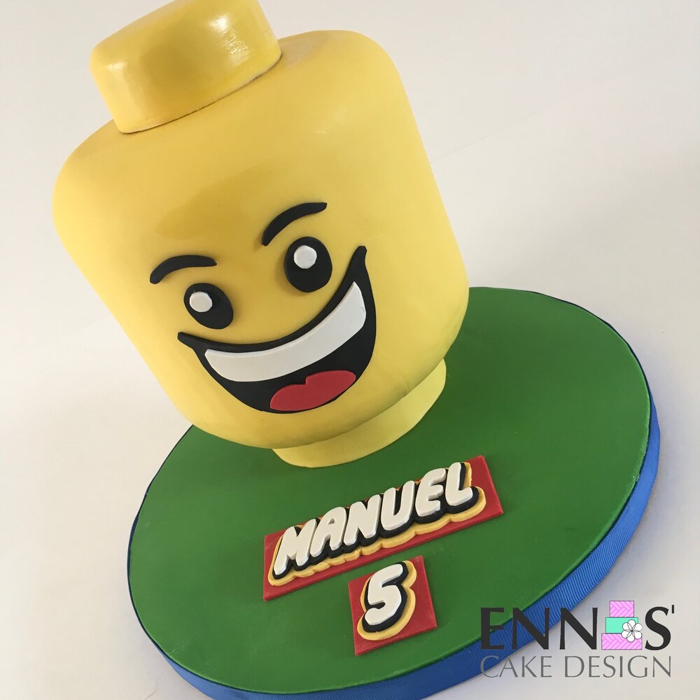 FREE! LEGO Head Cake Tutorial Design