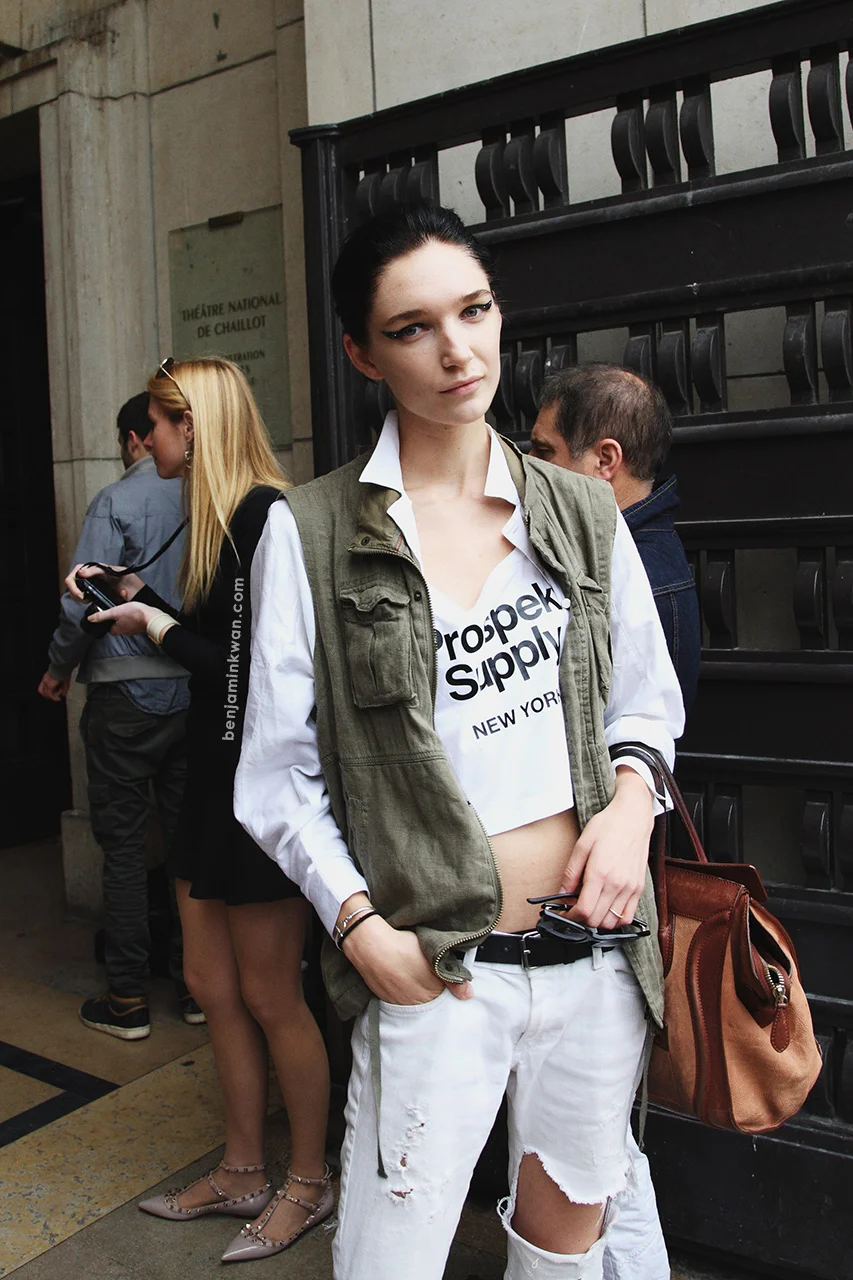 Janice Alida at Haider Ackermann SS 2014 Paris Snapped by Benjamin Kwan