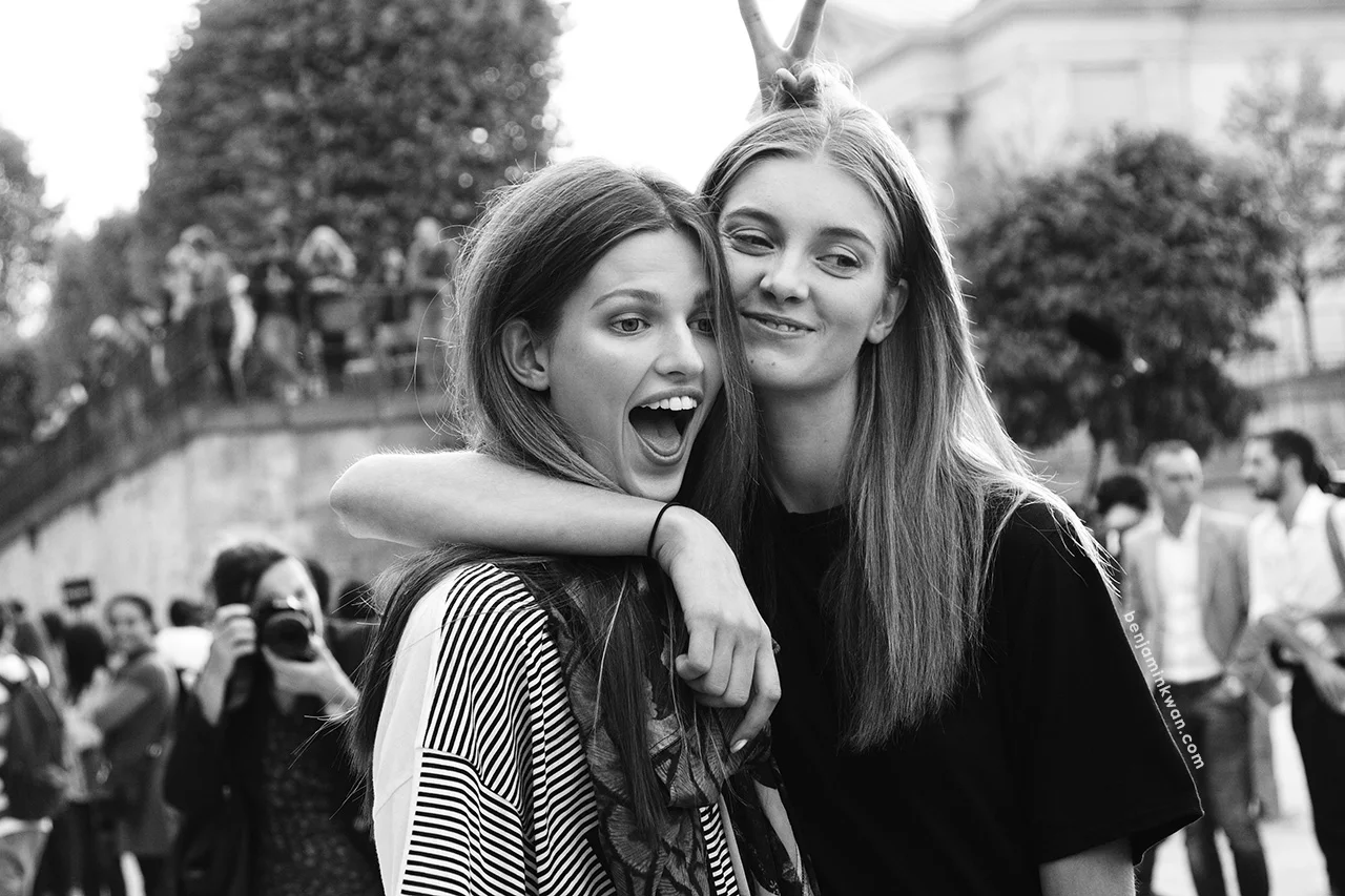 Bette Franke &amp; Iris Van Berne at Nina Ricci SS 2014 Paris Snapped by Benjamin Kwan