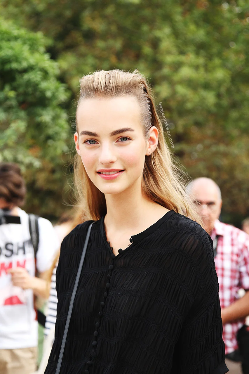 Maartje Verhoef at Viktor &amp; Rolf SS 2014 Paris Snapped by Benjamin Kwan