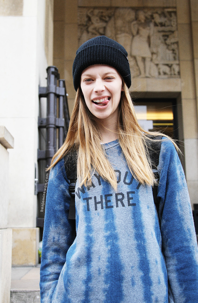 Lexi Boling at Sacai SS 2014 Paris Snapped by Benjamin Kwan