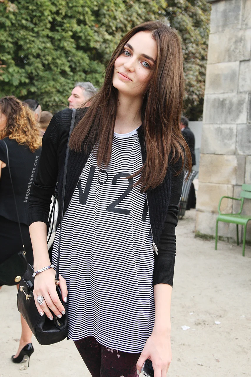 Zuzanna Bijoch at Nina Ricci SS 2014 Paris Snapped by Benjamin Kwan