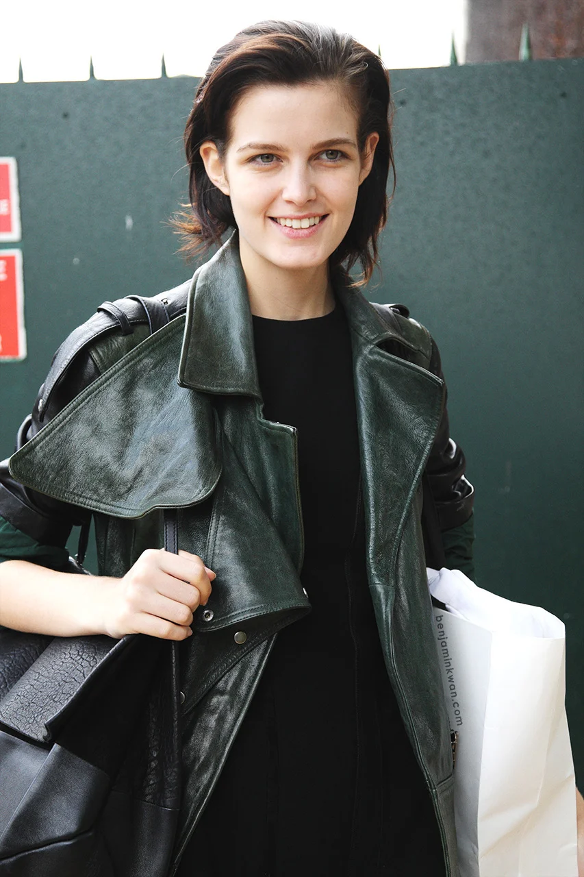 Zlata Mangafic at Celine SS 2014 Paris Snapped by Benjamin Kwan