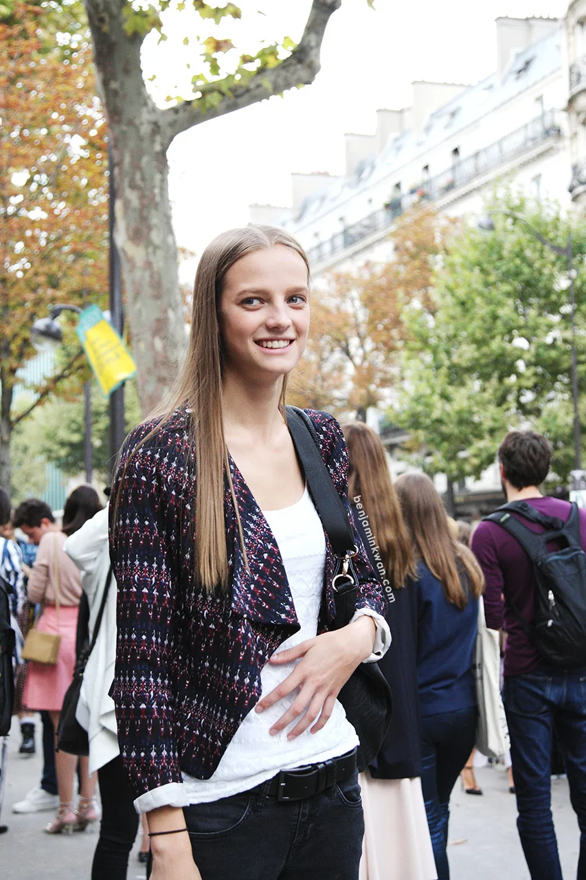 Ine Neefs at Chloe SS 2014 Paris Snapped by Benjamin Kwan